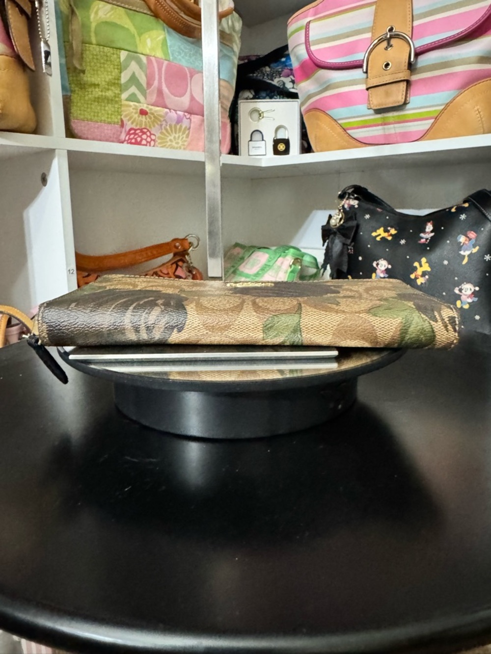 Coach Camo Rose Long Zip Wallet - Picture 5 of 6